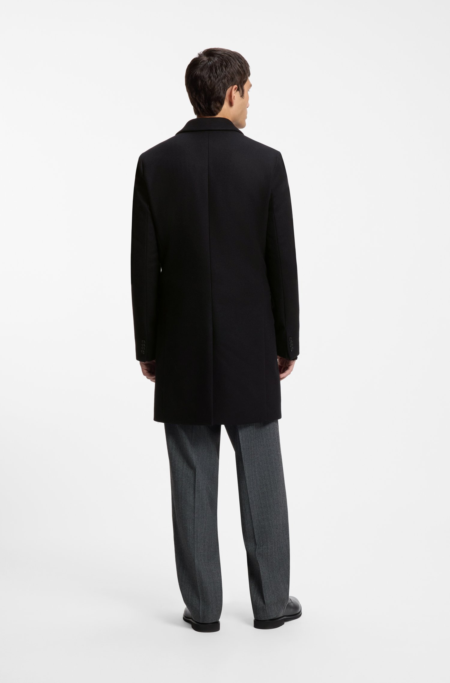 Hugo Slim-fit coat with three-button closure jackor herr – bild 3