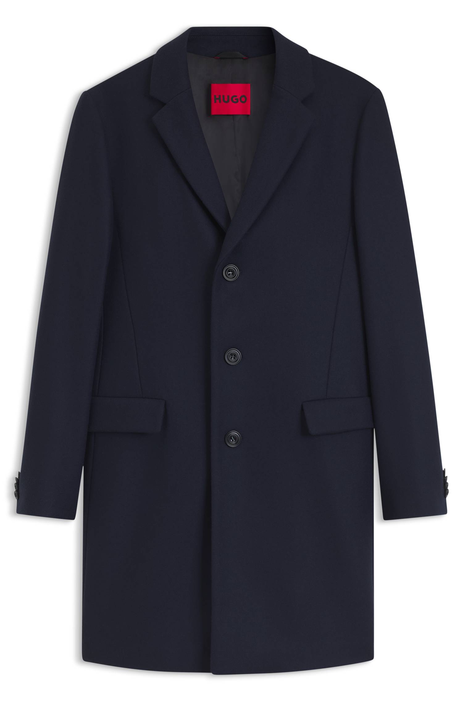 Hugo Slim-fit coat with three-button closure jackor herr – bild 4