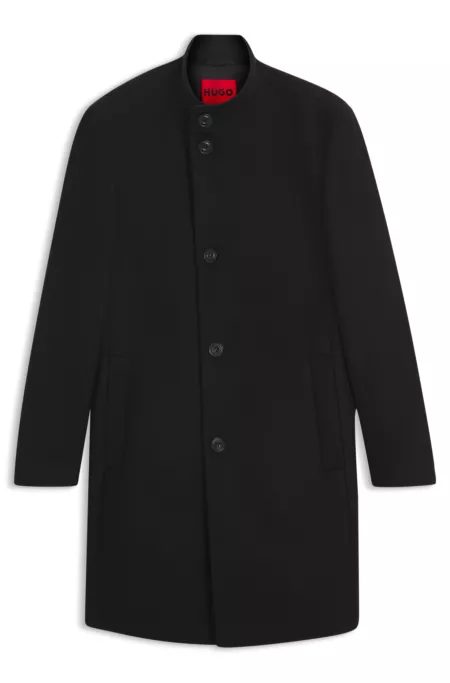 Casual coat in a virgin wool blend