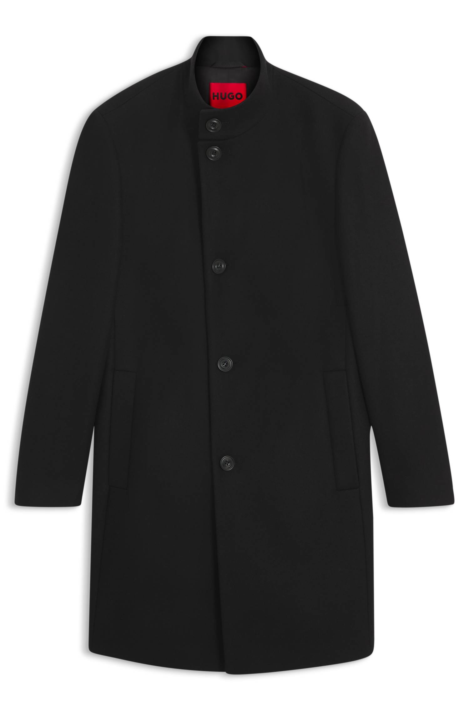 Hugo Casual coat in a virgin wool blend kappor & rockar herr – bild 4