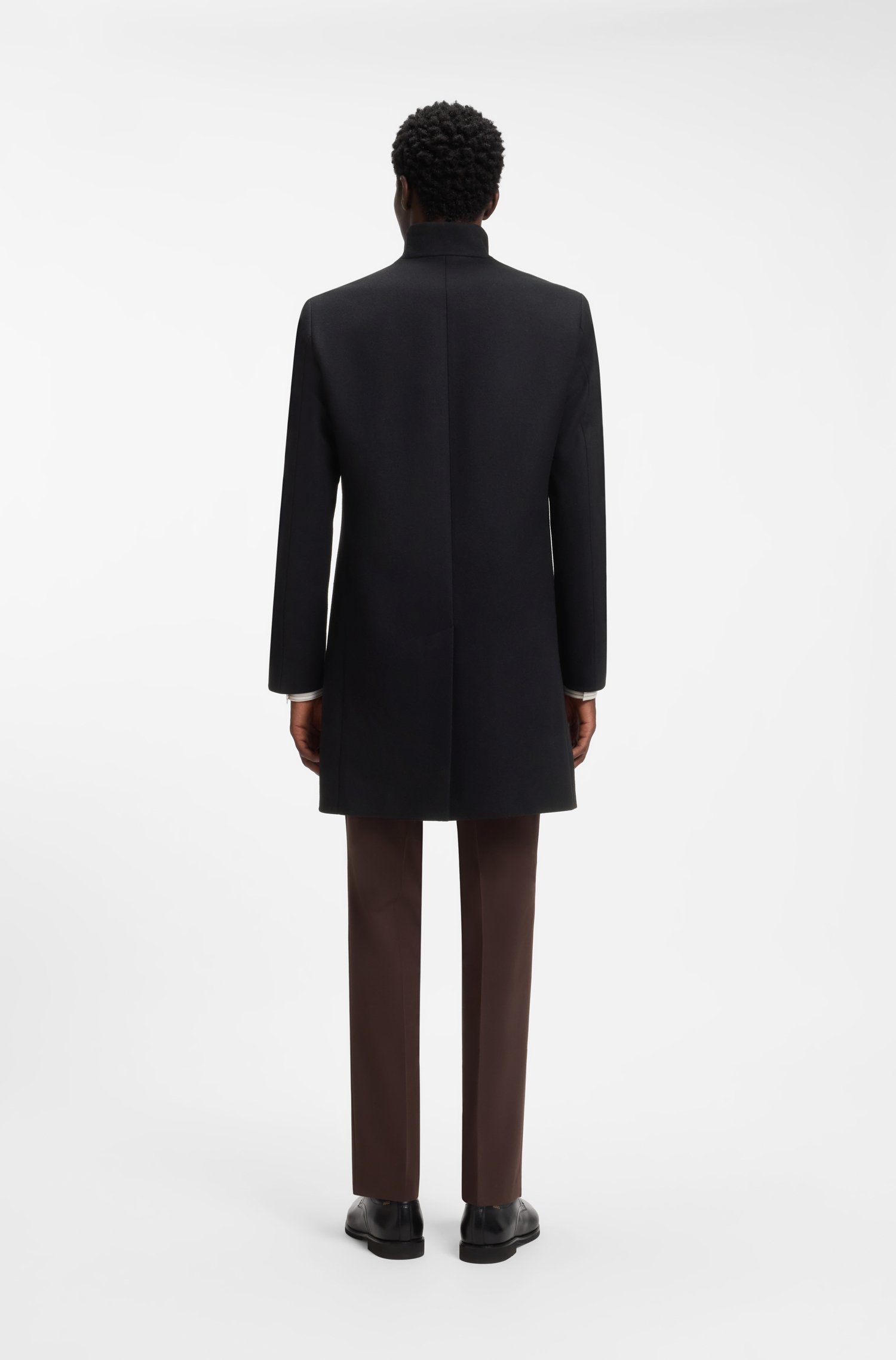Hugo Casual coat in a virgin wool blend kappor & rockar herr – bild 3