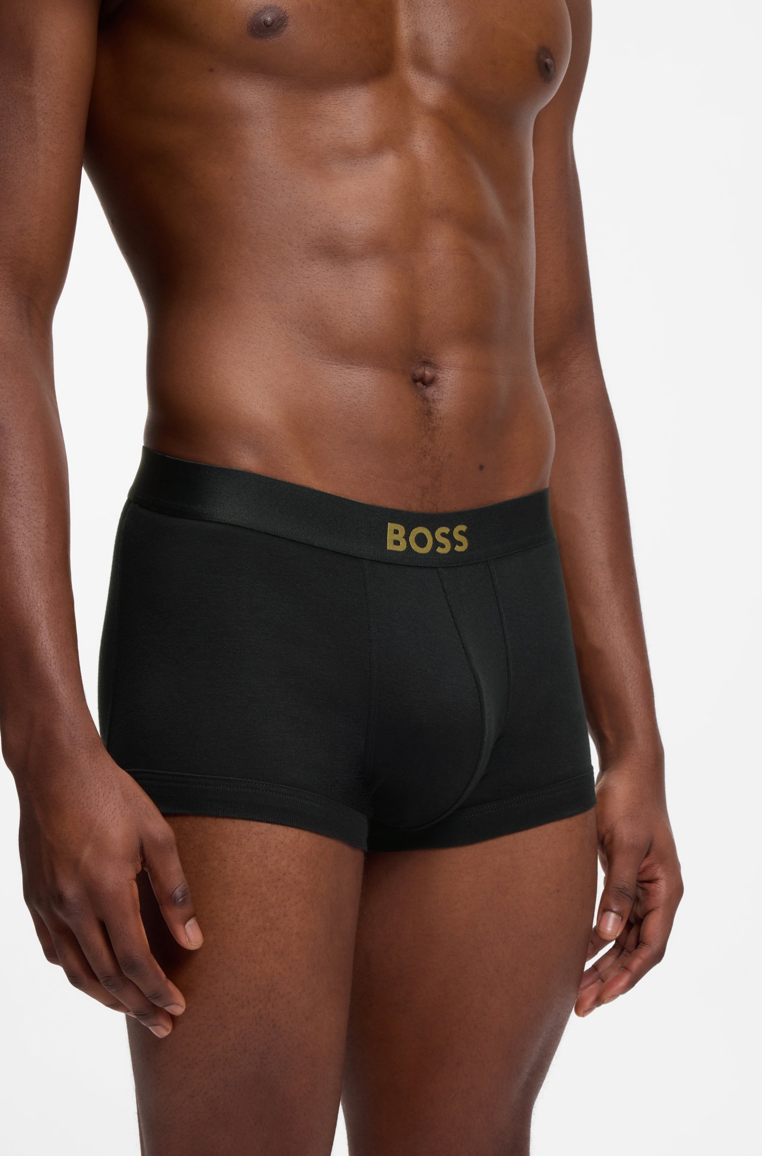 Boss Gift-boxed two-pack of trunks in ribbed cotton kalsonger herr – bild 3