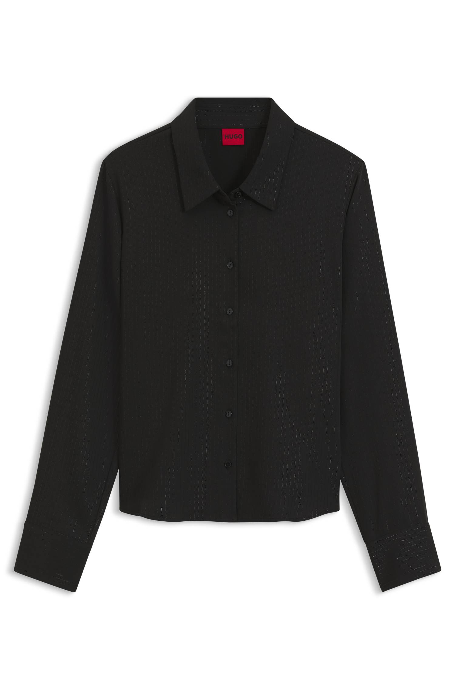 Hugo Pinstripe tailored blouse with metallic threads skjortor & blusar dam – bild 4