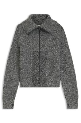 HUGO - HUGO x entire studios knitted-wool jacket - Grey