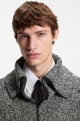 HUGO x entire studios knitted-wool jacket, Grey