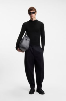 HUGO x entire studios sweater with buttoned shoulder, Black