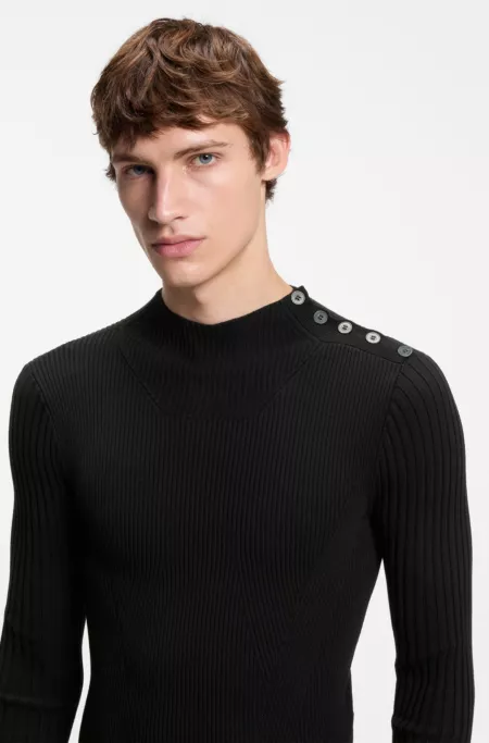 HUGO x entire studios Pullover mit Knöpfen an der Schulter