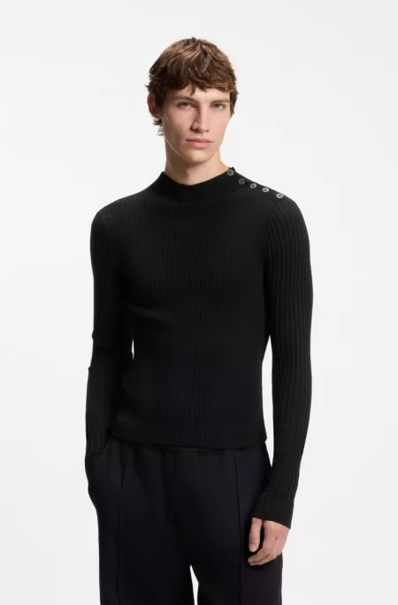 HUGO x entire studios Pullover mit Knöpfen an der Schulter