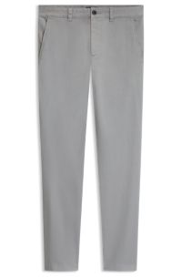 Slim-fit chinos in cavalry twill with stretch, Silver