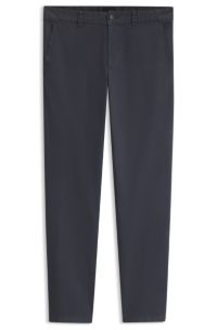 Slim-fit chinos in cavalry twill with stretch, Dark Blue