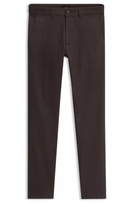 Chino Slim en twill de coton mélangé mouliné