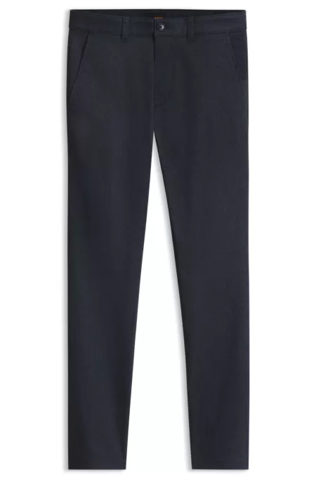 Chino Slim en twill de coton mélangé mouliné