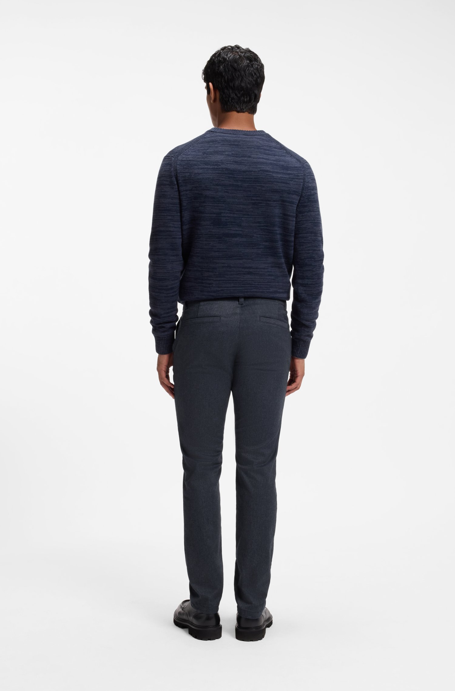 Boss Slim-fit chinos in mouliné cotton-blend twill byxor herr – bild 2