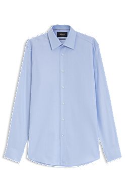 Regular-fit shirt in Italian-made cotton