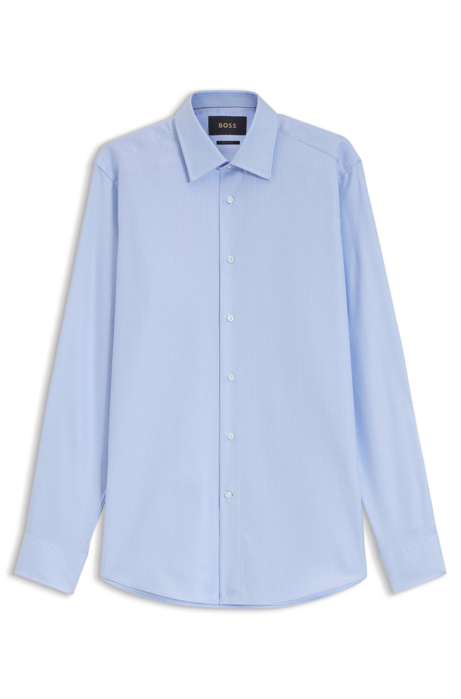Boss Regular-fit shirt in Italian-made cotton skjortor & blusar herr – bild 4
