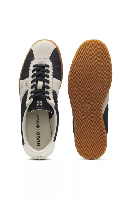 Low-top trainers with suede trims
