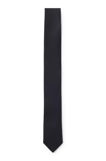 Silk tie with jacquard weave