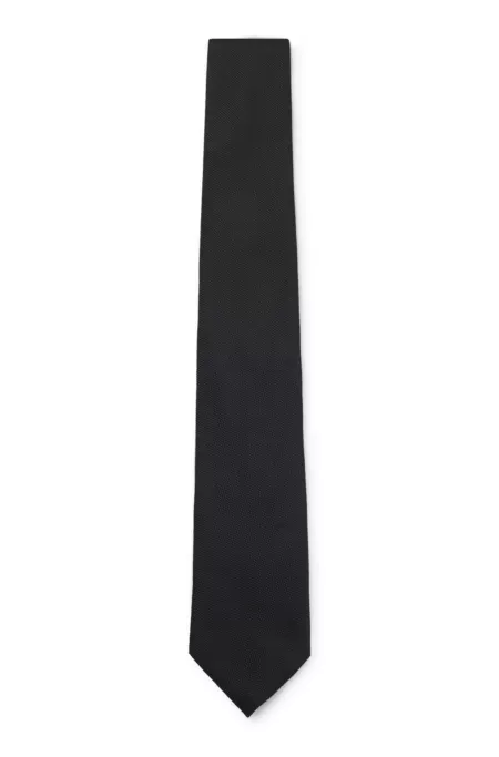 Silk tie with solid weave