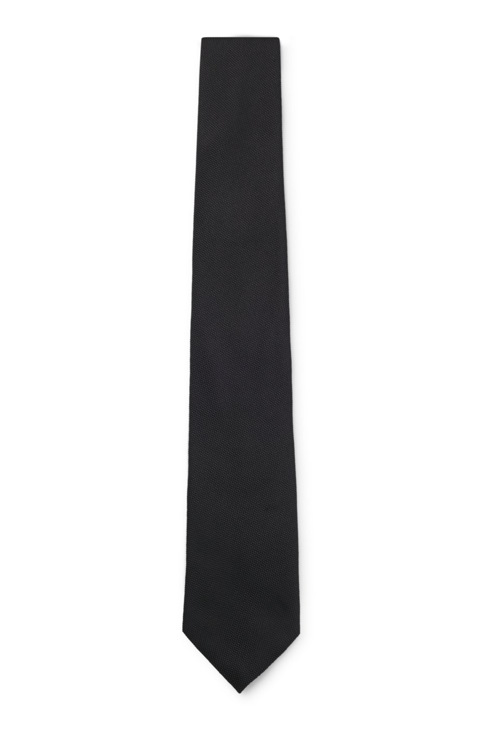 Silk tie with solid weave