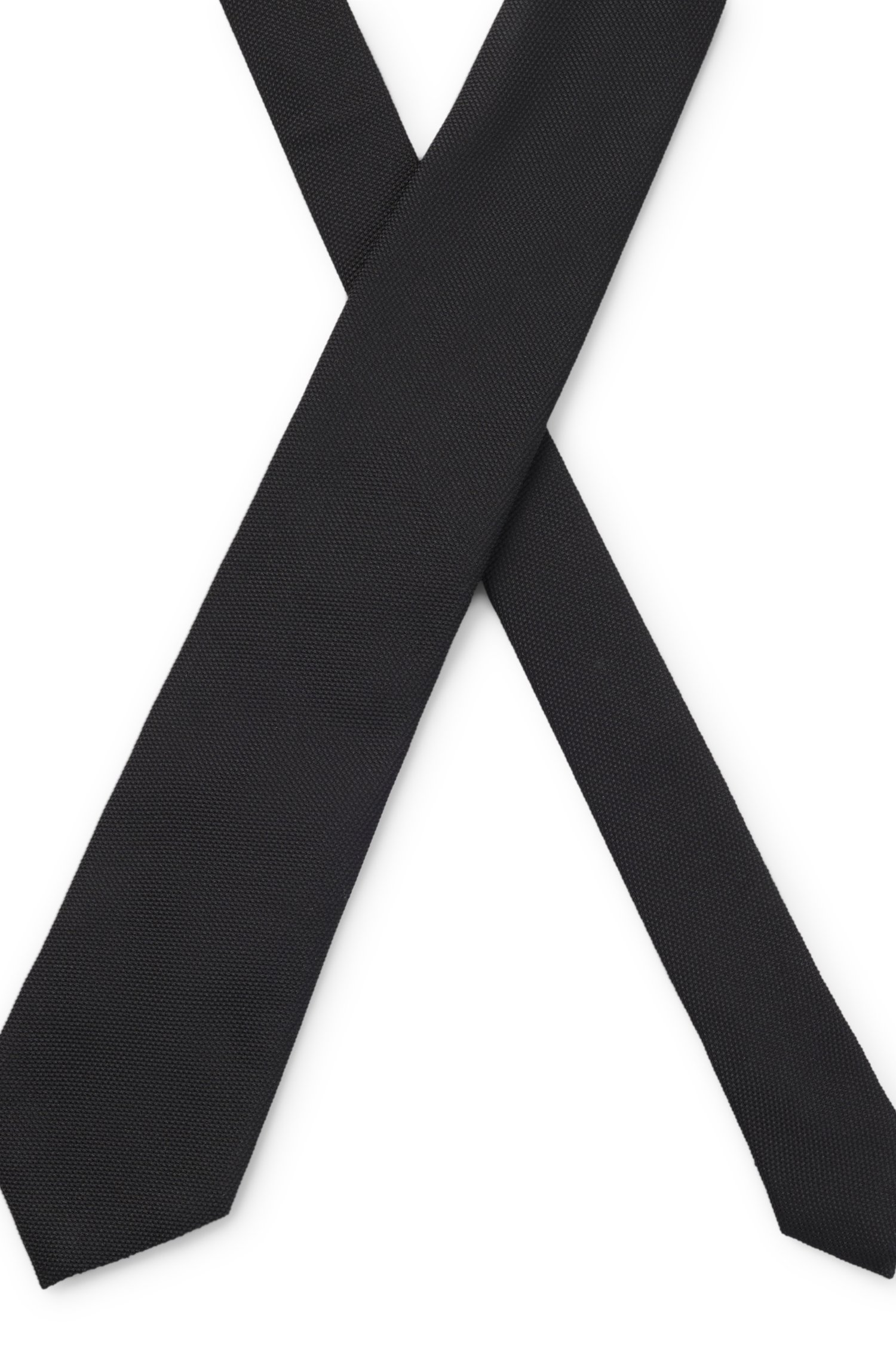 Boss Silk tie with solid weave slipsar herr – bild 3