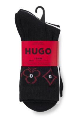 Hugo Three-pack of patterned socks in a cotton blend övrigt herr – bild 2