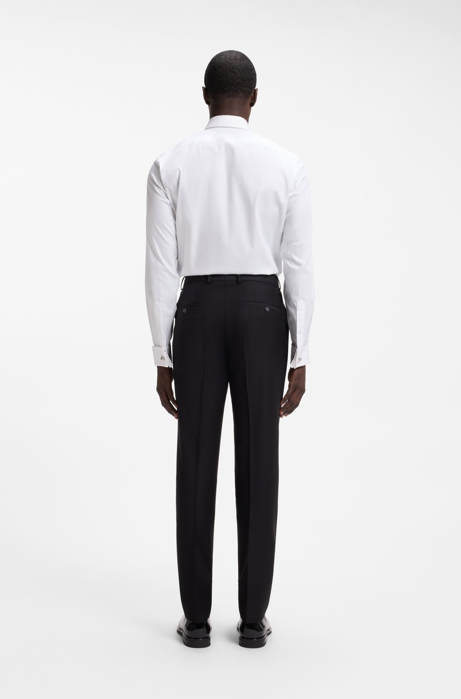 Boss ONE Regular-fit shirt in wrinkle-free cotton poplin skjortor & blusar herr – bild 3