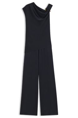Jumpsuit mit geradem Beinverlauf und gerafftem Pin-Detail