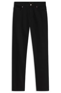 Slim-fit jeans in authentic black cotton denim, Black