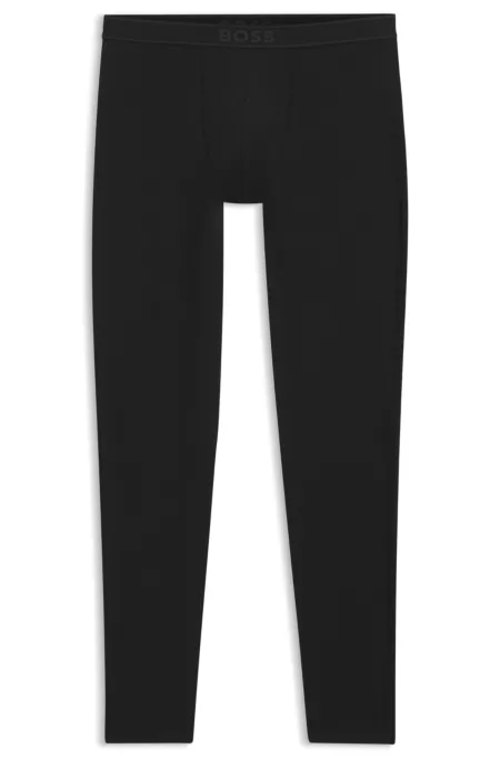 Lange Unterhose aus Stretch-Baumwolle mit Logo-Bund