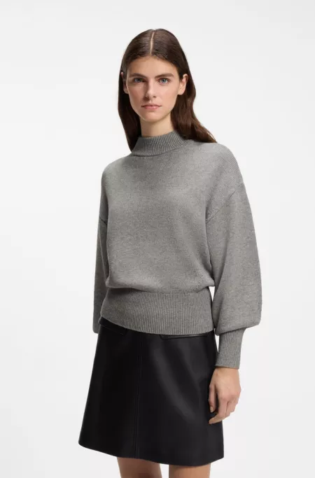 Pull Relaxed en maille avec col montant