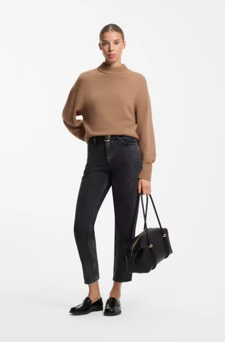 Pull Relaxed en maille avec col montant