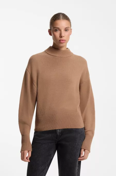 Pull Relaxed en maille avec col montant
