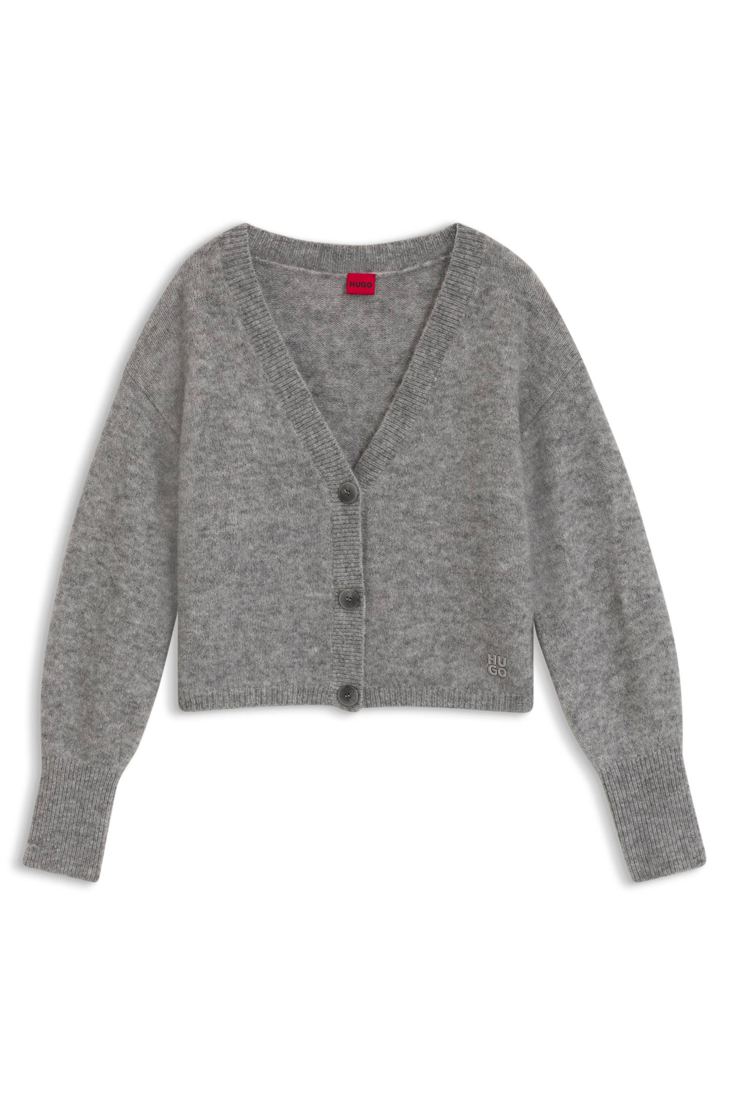 Hugo Relaxed-fit cardigan with textured wool dam – bild 4