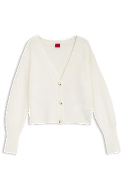 Relaxed-fit vest van gestructureerde wol