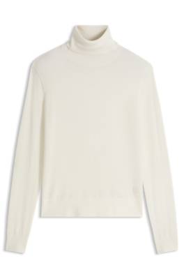 Hugo Rollneck sweater in a wool blend with cashmere polotröjor dam – bild 4