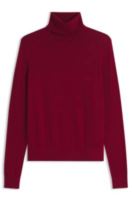 Hugo Rollneck sweater in a wool blend with cashmere polotröjor dam – bild 4