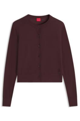 Hugo Button-front cardigan in a wool blend with cashmere dam – bild 4