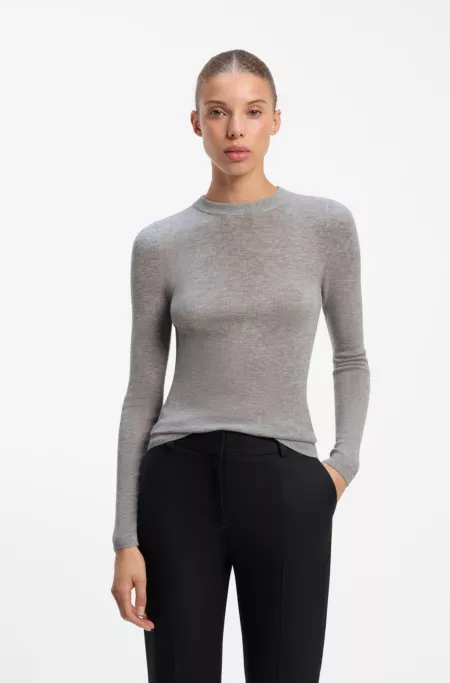 Pull Slim en laine mélangée à du cachemire