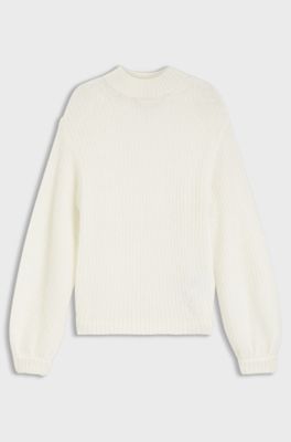 Brushed chunky-knit sweater in an oversized fit, Natural