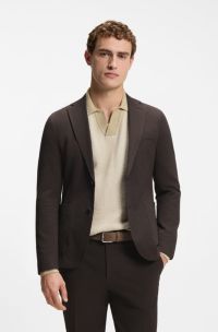 BOSS Selected by Shohei Ohtani single-breasted jacket , Dark Brown