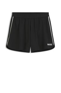 Active dual-layer shorts with moisture management, Black