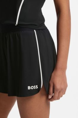 Shorts attivi a doppio strato con gestione dell'umidit&agrave;, Nero