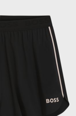 Active dubbellaagse shorts, Zwart