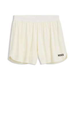 Active dual-layer shorts with moisture management, Light Beige