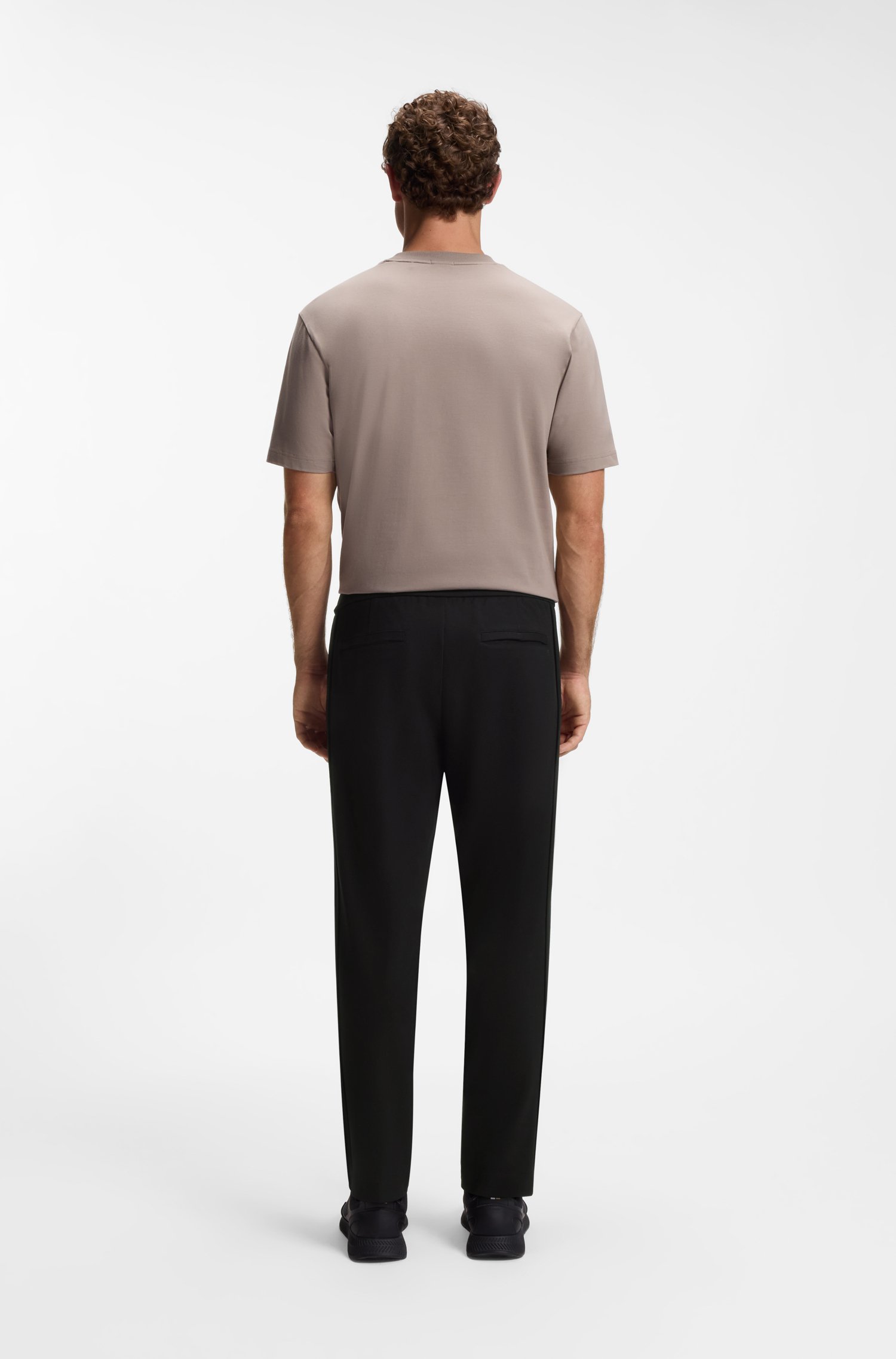 Boss Regular-fit tracksuit bottoms with four-way stretch byxor herr – bild 2