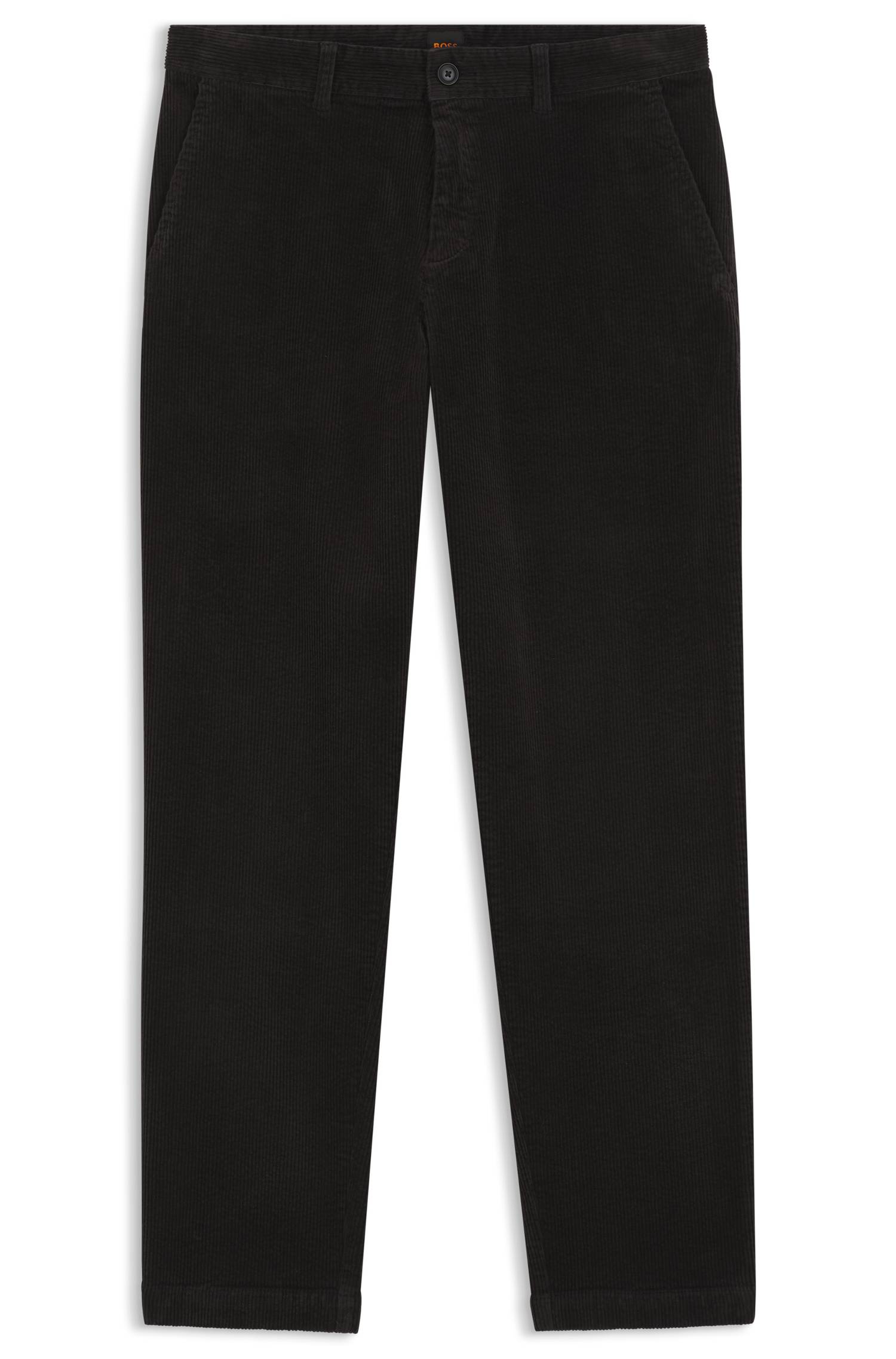 Boss Tapered-fit chinos in stretch-cotton corduroy byxor herr – bild 4
