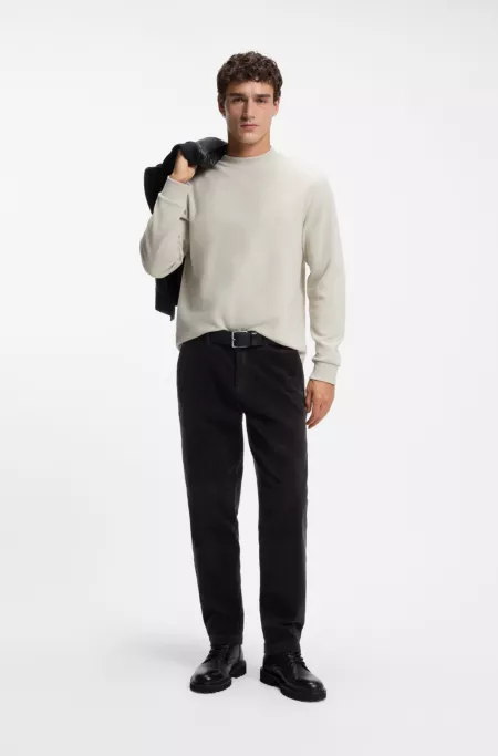 Tapered-fit trousers in stretch-cotton corduroy