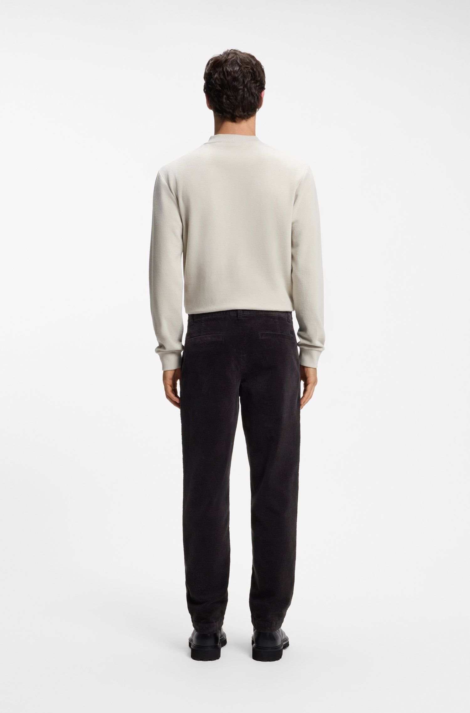Boss Tapered-fit chinos in stretch-cotton corduroy byxor herr – bild 2
