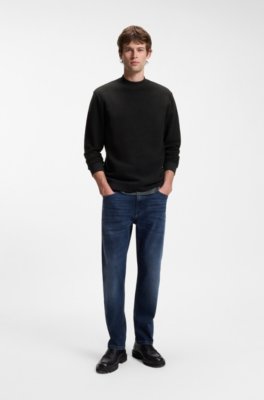Boss Long-sleeved T-shirt in cotton with mock neckline herr – bild 2