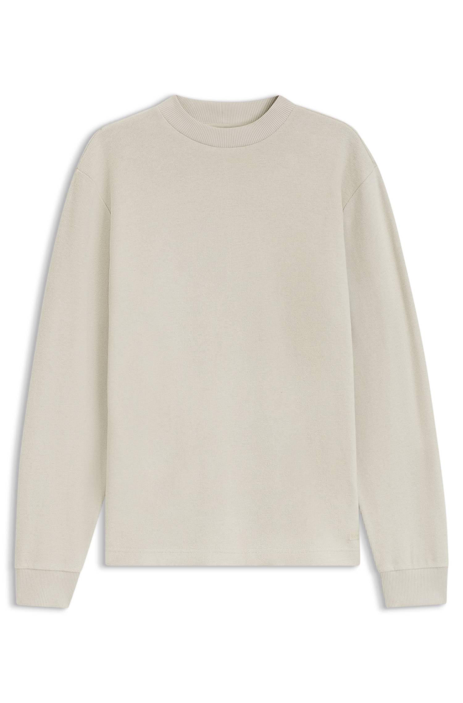 Boss Long-sleeved T-shirt in cotton with mock neckline herr – bild 4